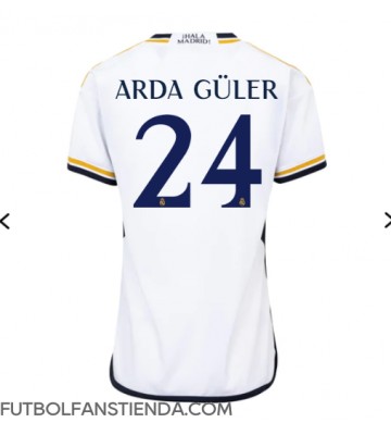 Real Madrid Arda Guler #24 Primera Equipación Mujer 2023-24 Manga Corta